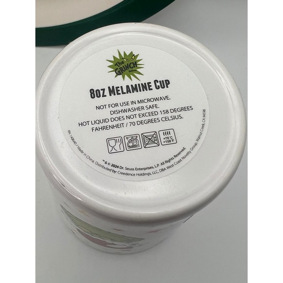 The Grinch Who Stole Christmas Melamine Plate and Cup Mixed Set - Picture 3 of 7